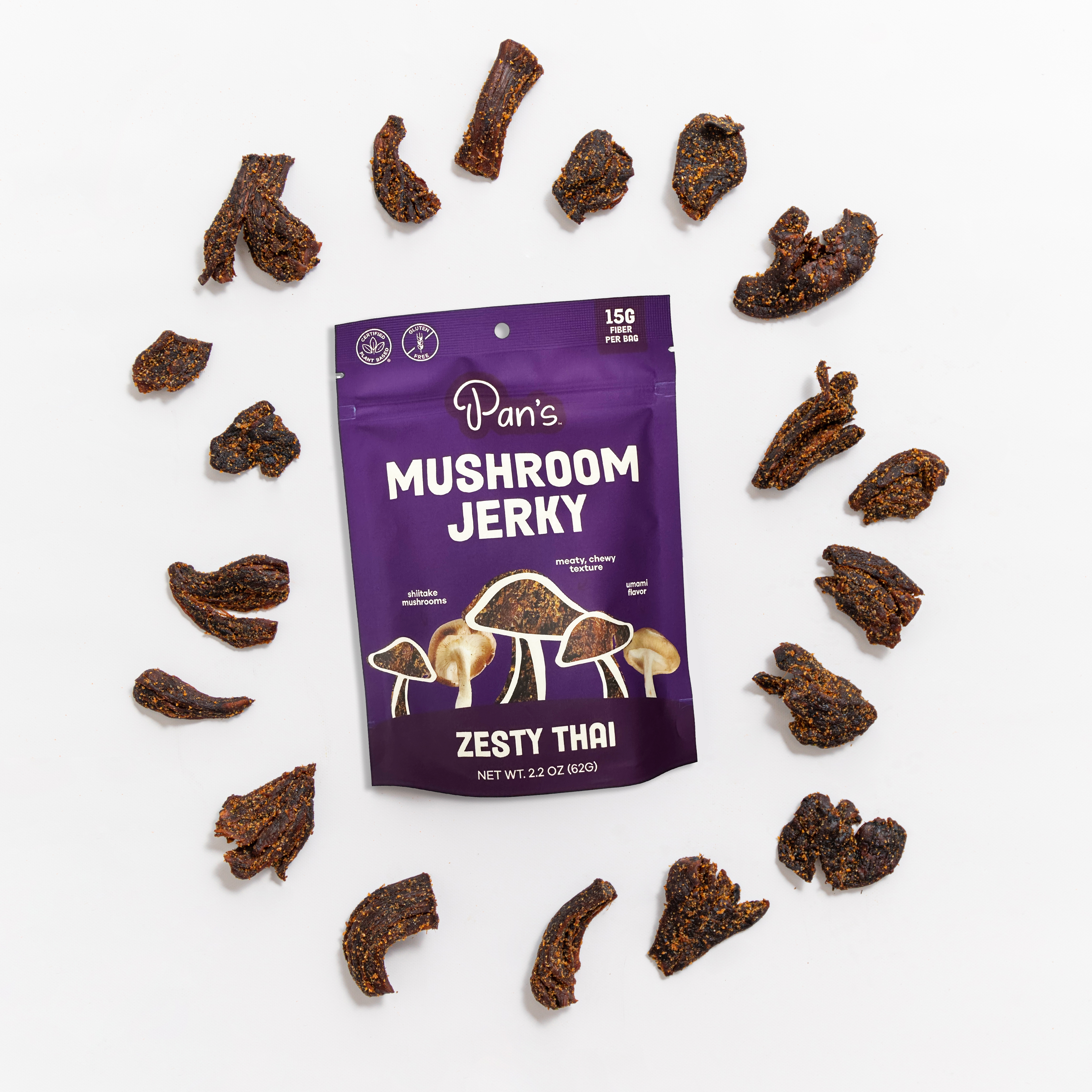 Zesty Thai Mushroom Jerky
