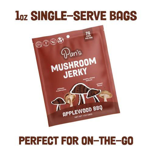 Applewood BBQ Mushroom Jerky - Single Serve Pack