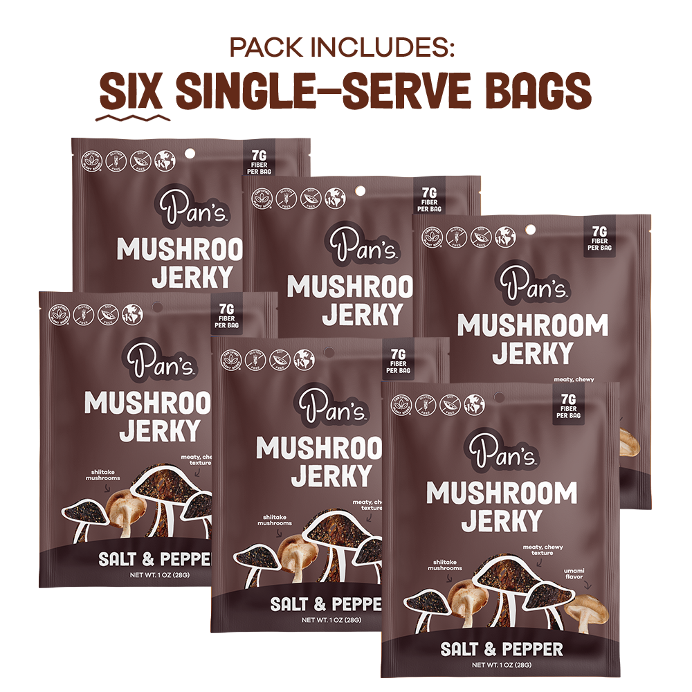 Salt & Pepper Mushroom Jerky - Single Serve Pack