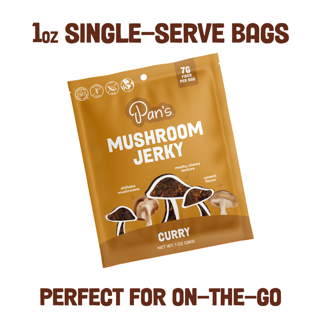 Curry Mushroom Jerky - Single Serve Pack
