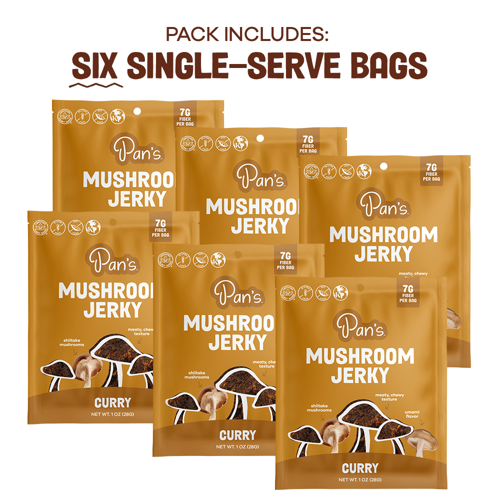 Curry Mushroom Jerky - Single Serve Pack