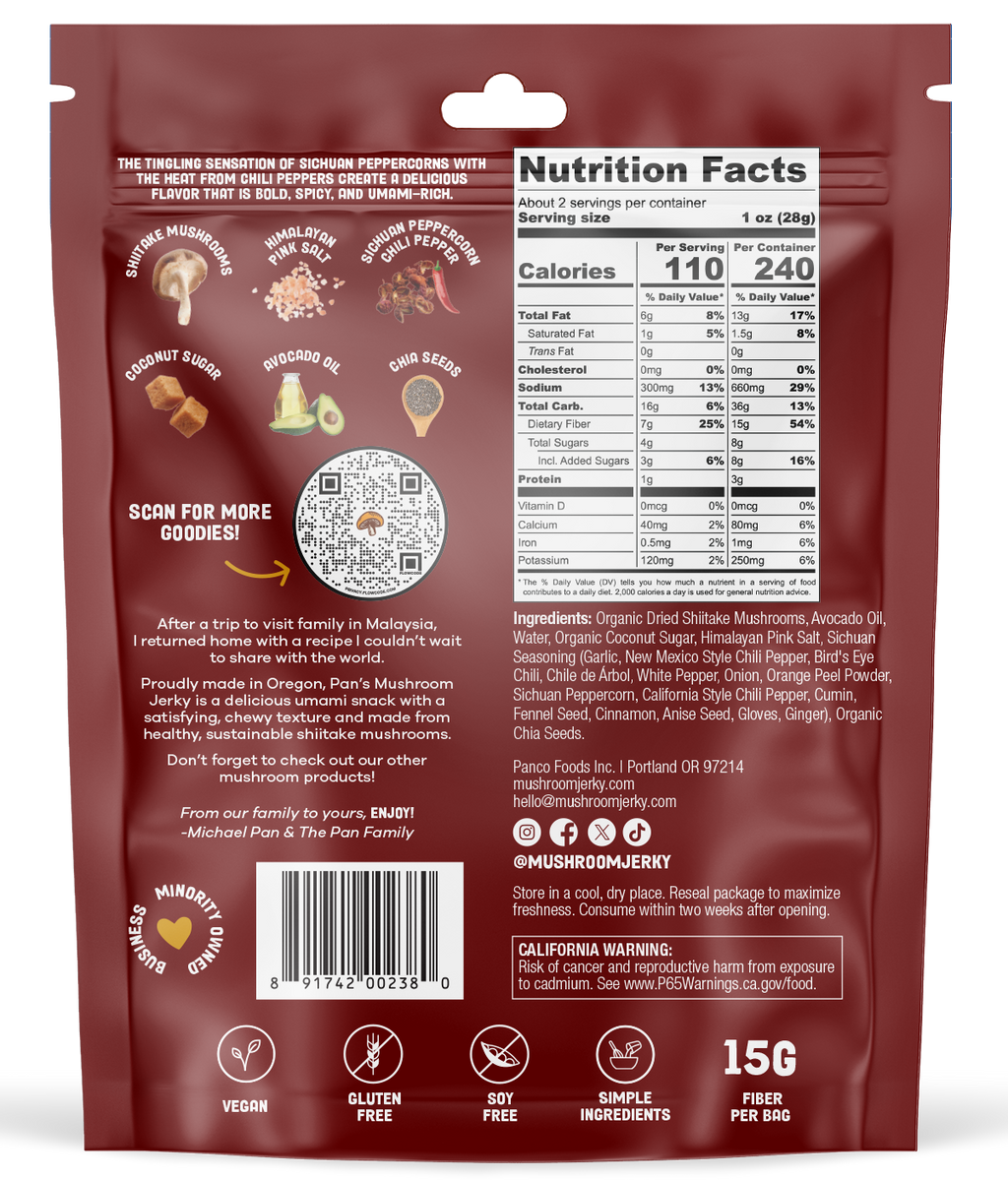 *Limited Edition* Sichuan Málà Mushroom Jerky